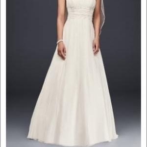 Ivory A line Wedding Dress